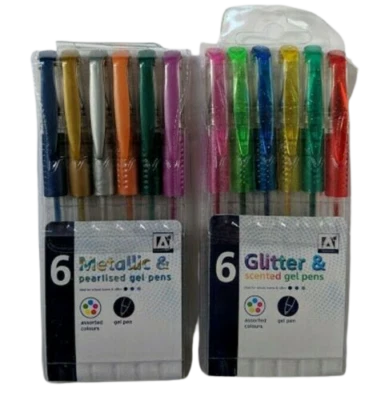 £4.79 • Buy Scented Glitter Gel Pens & Pearl Metallic Gel Pens X 2 Packs