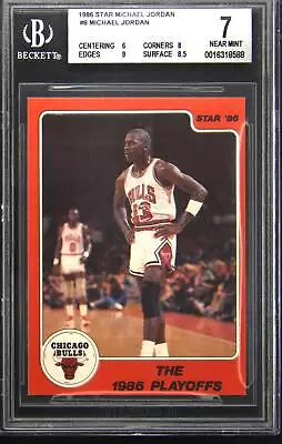 1986 Star Michael Jordan #8 Michael Jordan - The 1986 Playoffs BGS 7 • $525