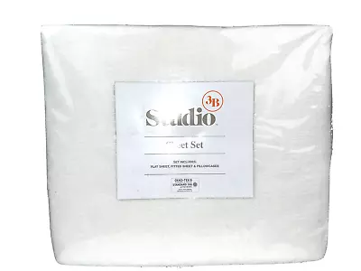 $76.49 • Buy Studio 3B 100% Tencel Modal Jersey Knit Sheet Set Super Soft White Cal King $150