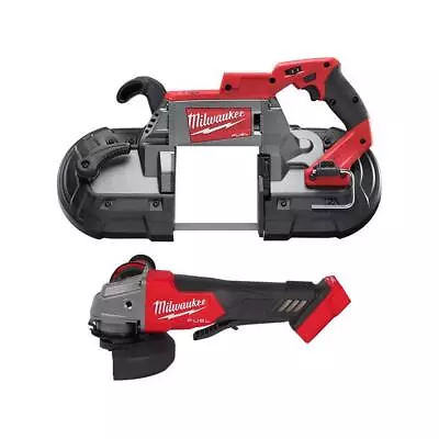 Milwaukee Band Saw + Grinder 18V Cordless Portable Keyless Blade Change (2-Tool) • $478.62