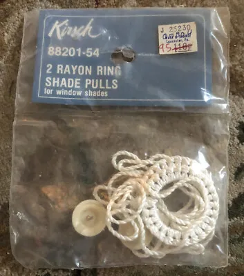Vintage Pac Of Kirsch 2 Rayon Rings Shade Pulls For Window Shades New • $5