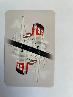 Cruise Ship Steam Boat Liner Mirror Retro Art Vintage Rare Swap Playing Card X1 • $1.93