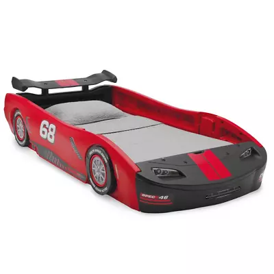 KIDS BOYS TWIN BED Turbo Race Car Twin Bed Red/Black/Blue/Pink • $240.17