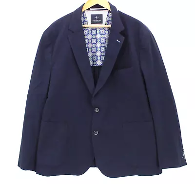 TAILORBYRD COLLECTION Blazer Jacket Mens Navy Blue Textured Fabric Size 48R • $32.40