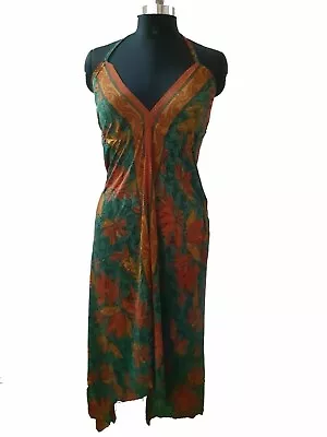 Wholesale Of 20 PC Indian Vintage Sari Silk Backless Maxi Beach Boho Gypsy Dress • $188.99