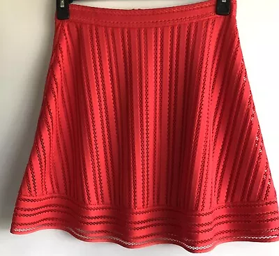 Women's Sz 4P J.Crew Red A Line Mini Skirt Lined • $17