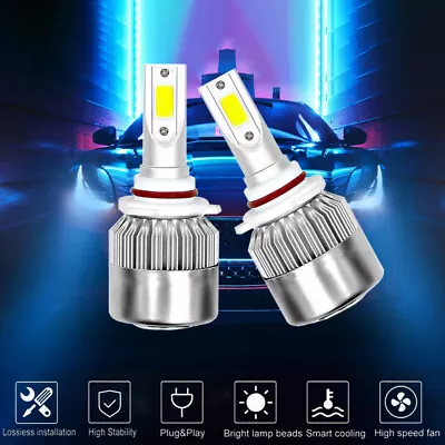 PAIR 9006/HB4 Ice Blue 8000K COB LED Bulbs Headlight High/low Lights DC 9-32V • $17.95