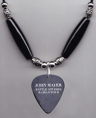 John Mayer Signature Kaws Black Guitar Pick Necklace - 2010 Battle Studies Tour • $23.99