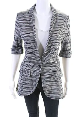 Missoni Women's Collar Short Sleeves One Button Striped Blazer Size 42 • $109.21