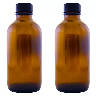 4 Oz Amber Glass Bottle W/ Cone-Sealing Cap - Multi-packs With FREE SHIPPING! • $5.99