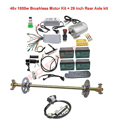 29  Go Kart Rear Axle Kit 48V 1800W Electric Motor Controller ATV Quad 4 Wheeler • $635.87