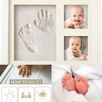 £15.99 • Buy Baby Hand & Foot Print Clay Cast Kit Picture Frame Christening/Baby Shower Gift