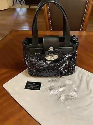 My Flat In London Handbag Black/Silver  Flip Up Sequins H61803 • $89