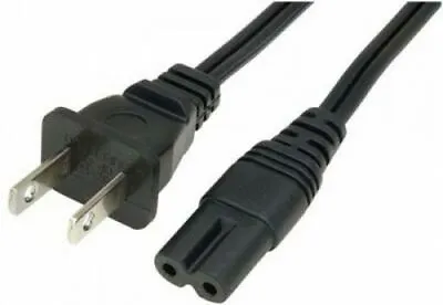 $9.95 • Buy IEC C7 Figure 8 To 2 Pin USA Plug Power Lead Cable 1.5M Long