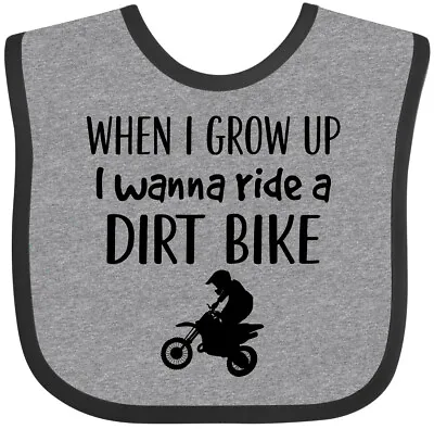 Inktastic Motocross Dirt Biking Future Dirt Biker Baby Bib Bike Race Childs Hws • $13.99