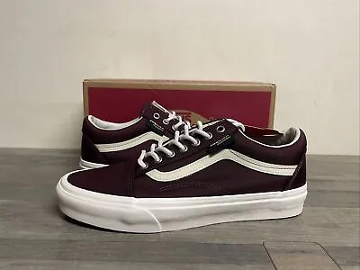 Vans Old Skool Low Top Cordura Port Red/White Sneakers Men's Size 8.5 NEW • $39.99