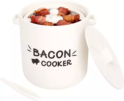 Ceramic Bacon Cooker For Microwave Oven - Splatter-Proof Design Microwave Bacon  • $33.42