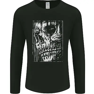 Grim Reaper Skull Gothic Biker Demon Mens Long Sleeve T-Shirt • £11.99