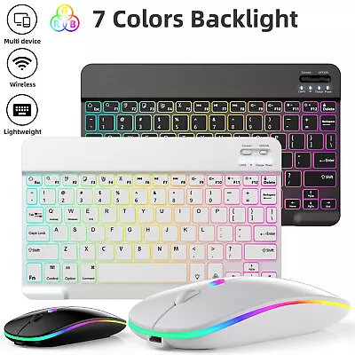 Mini Bluetooth Wireless Keyboard+ Mouse Set For Mac Apple IPad Android • $24.95