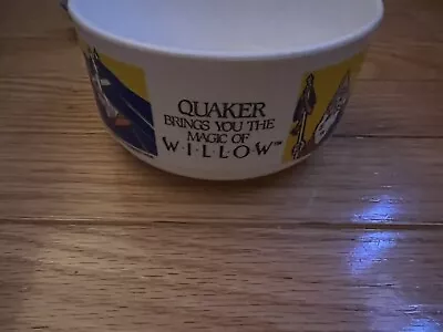 Vintage 1988 Willow The Movie Quaker Oats Cereal Bowl W/ Spoon Promo Disney • $25