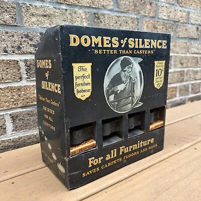 Vintage Domes Of Silence Tin General / Country Store Display Antique Furniture • $475