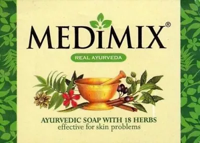 MEDIMIX Ayurvedic Herbal Soap With 18 Herbs 75 Gm Free Shipping • $8.39