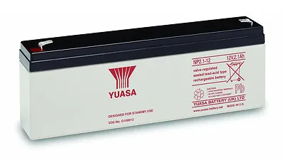 12 Volt 2.3ah Burglar Alarm Battery - Yuasa Np2.3-12 Np2.1-12 • £19.40
