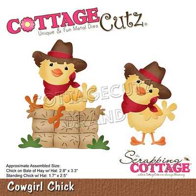 New Scrapping Cottage Cutz Metal Cutting Die Country Farm Cowgirl Chicks • £22