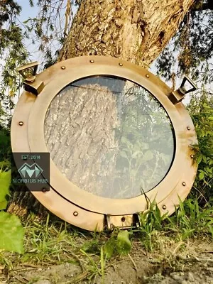 Antique Brown Finish Porthole Nautical Window Ship 30  Glass Porthole For Wall • $360