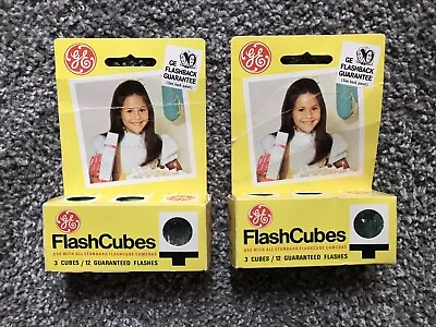 Lot Of 2 Packs Vintage GE Flash Cubes 3 Cubes Sealed  3 X 12 Flashes   Brand New • $7