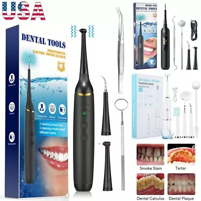 $22.99 • Buy Electric Ultrasonic Dental Scaler Tooth Cleaner Calculus Remover Teeth Whitening