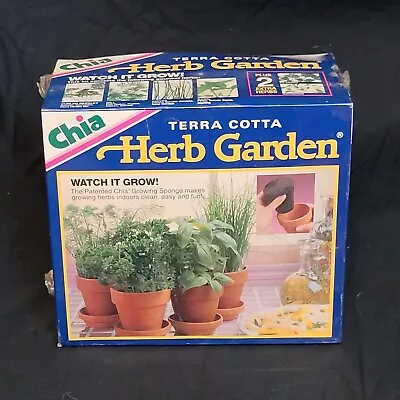 Vintage Chia Terra Cotta Herb Garden Sealed Box Never Used Dated 2002 • $23.99