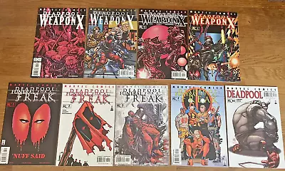 Deadpool Marvel Comics - Job Lot Bundle Of 9 Comics Weapon X Funeral For A Freak • £30