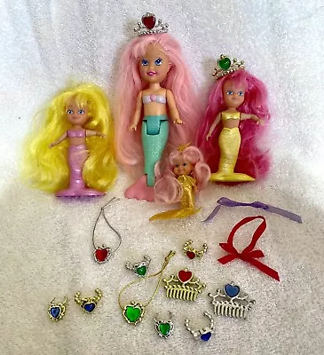 Vintage 1990s My Pretty Mermaid 4x With Jewelry By Hasbro • $30