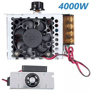 AC 220V 4000W SCR Variable Voltage Regulator Motor Speed Controller Fan Tool 1PC • £12.29