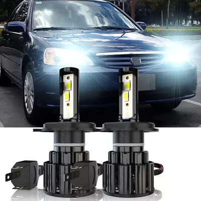 For Honda Civic 1992-2003 LED Headlight Kit H4 9003 6000K High/Low Beam Bulbs 2X • $23.47