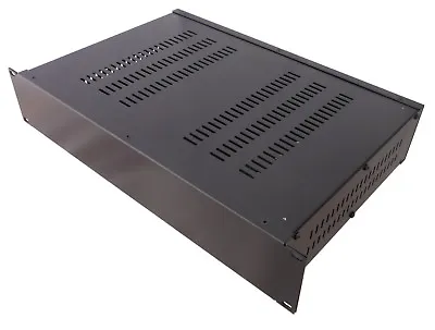 2U  Rack Mount Chassis 19 Inch Enclosure 300mm Deep Vented Top And Sides • £73
