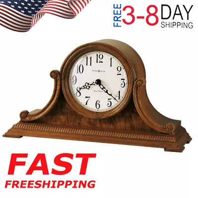 Mantel Clock W/Quartz & Dual-Chime Movement Wood Frame Durable Living Room Brown • $478.80