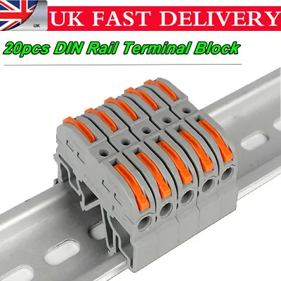 £10.89 • Buy Universal 20pcs Din Rail Compact Wire Wiring Connector Conductor Terminal Block