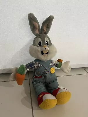 Vintage. 1995 Rare Bugs Bunny Warner Bros Plush In Overalls • $119.99