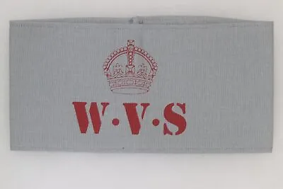 £8 • Buy Ww2 Type British Wvs Woman's Voluntary Service Printed Cloth Armband