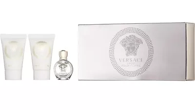 NWT VERSACE Eros Pour Femme 3 PC Travel Kit Eau De Parfum Shower Gel Lotion • $29.99