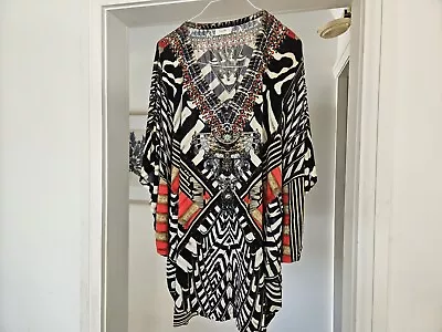 Camilla Bat Sleeve Louwalan Tales Dress One Size Oversized Short Jersey Stretch • $50