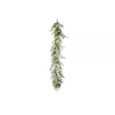 Vickerman 6' X 15  Frosted Myers Pine Artificial Christmas Garland Unlit • $54.79