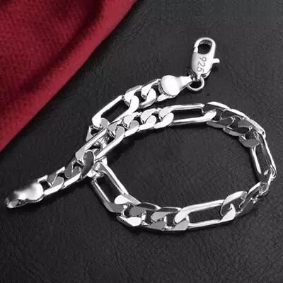 Bracelet Fashion Silver Plated 20MM Men Women Chain Link Jewelry Hot Wedding New • $1.60