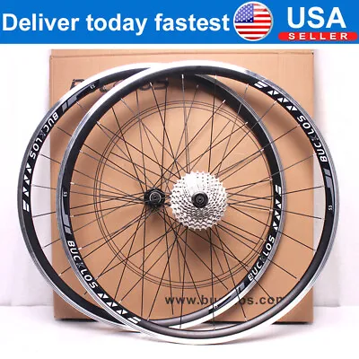 Road Bike Wheels 700C QR Rim Brake Aluminum Alloy Clincher Wheelset Front/Rear • $133.58