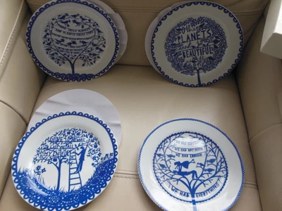 £48.50 • Buy Rob Ryan Four Trees Four Seasons Plates White Blue
