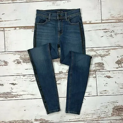 Level 99 Tanya High Rise Ultra Skinny Jeans Size 26 Misfit Wash Tuxedo Stripe • $34.50
