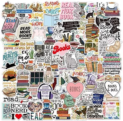 100 Pieces Book Stickers - Bulk Vinyl Waterproof Kindle For Adults Teens Kids Bo • $24.99