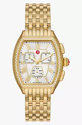 New Michele Releve MOP Diamond Dial Gold Tone MWW19A000034 36mm Watch • $1599